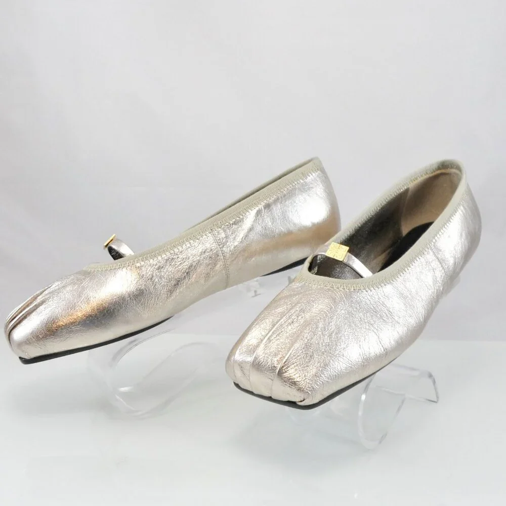 NIB$775 GIVENCHY Embellished Pleated Metallic 4G Ballerina Slip-On Flats 36 6 - Picture 12 of 16